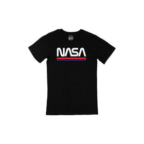 Cix NASA Yazılı Baskılı Siyah Unisex T-shirt