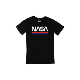 Cix NASA Yazılı Baskılı Siyah Unisex T-shirt