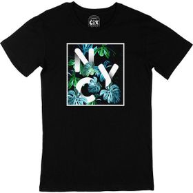 Cix New York Tasarımlı Yuvarlak Yaka Siyah T-shirt