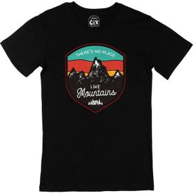 Cix No Place Like Mountains Baskılı Yuvarlak Yaka Siyah T-shirt