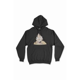 Cix One Piece Monkey D. Luffy Siyah Kapüşonlu Sweatshirt