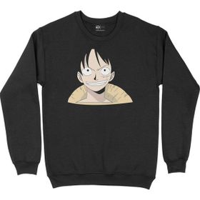 Cix One Piece Monkey D. Luffy Siyah Kapüşonlu Sweatshirt