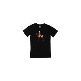 Cix Osmanlı Kadını Baskılı Yuvarlak Yaka Siyah T-shirt