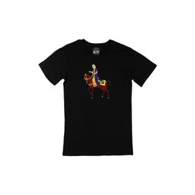 Cix Osmanlı Kadını Baskılı Yuvarlak Yaka Siyah T-shirt