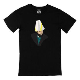 Cix Osmanlı Veziri Baskılı Siyah Unisex T-shirt