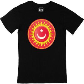 Cix Osmanlı Yıldızı Baskılı Siyah Unisex T-shirt