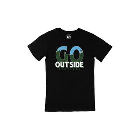Cix Outside Festival Baskılı Siyah Unisex T-shirt