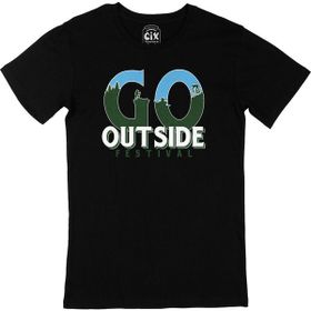 Cix Outside Festival Baskılı Siyah Unisex T-shirt