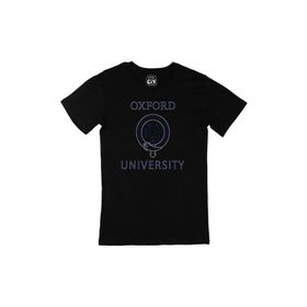 Cix Oxford University Baskılı Siyah Unisex T-shirt