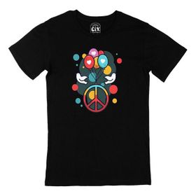 Cix Peace And Love Baskılı Siyah Unisex T-shirt