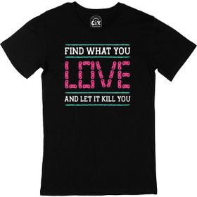 Cix Pembe Find What You Love Baskılı Siyah Erkek T-shirt