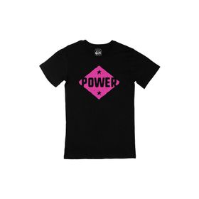Cix Pembe Power Baskılı Siyah Erkek T-shirt