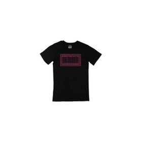 Cix Pembe Pychedelic Baskılı Siyah Erkek T-shirt