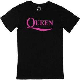 Cix Pembe Queen Rock Baskılı Siyah Erkek T-shirt