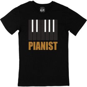 Cix Piyanist Baskılı Siyah Erkek T-shirt
