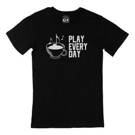 Cix Play Every Day Baskılı Siyah Erkek T-shirt