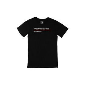 Cix Porsche Motorsport Baskılı Siyah Erkek T-shirt