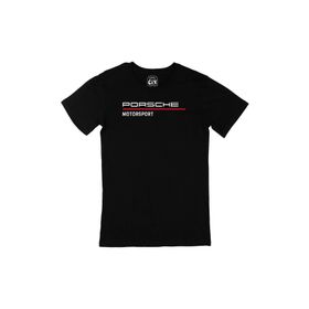 Cix Porsche Motorsport Baskılı Siyah Erkek T-shirt