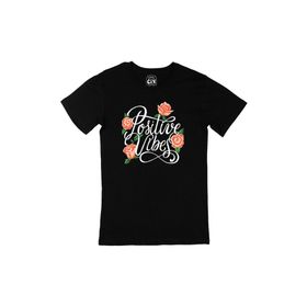 Cix Positive Vibes Baskılı Siyah Erkek T-shirt