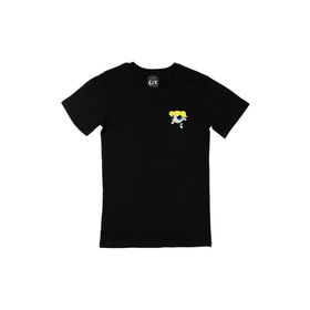 Cix Powerpuff Girls Bubbles Cep Logo Tasarımlı Siyah Erkek T-shirt