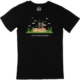 Cix Prag Baskılı Siyah Erkek T-shirt