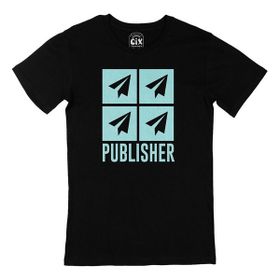 Cix Publisher Baskılı Siyah Erkek T-shirt