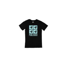 Cix Publisher Baskılı Siyah Erkek T-shirt