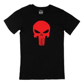 Cix Punisher Baskılı Siyah Erkek T-shirt