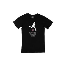 Cix Qatar 2020 Dünya Kupası Baskılı Siyah Erkek T-shirt