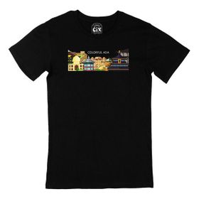 Cix Rengarenk Aysa Baskılı Siyah Erkek T-shirt