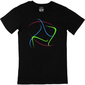 Cix Renkli Çizgili Siyah Erkek T-shirt