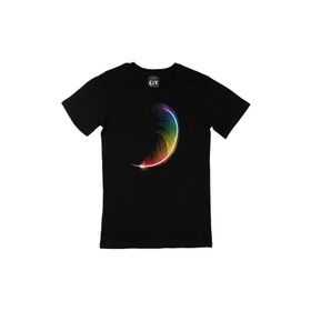 Cix Renkli Kuş Tüyü Siyah Erkek T-shirt
