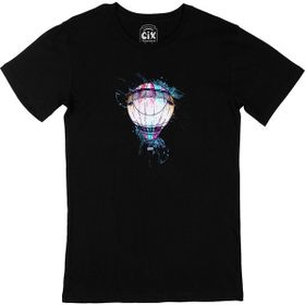 Cix Renkli Uçan Balon Baskılı Siyah Erkek T-shirt