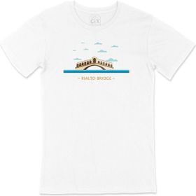 Cix Rialto Köprüsü Baskılı Siyah Erkek T-shirt