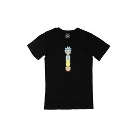 Cix Rick And Morty Ters Baskılı Siyah Erkek T-shirt