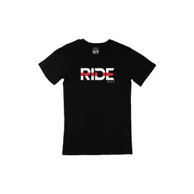 Cix Ride Bike Bisikletçi Baskılı Siyah Erkek T-shirt