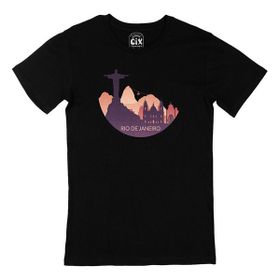 Cix Rio de Janeiro Baskılı Siyah Erkek T-shirt