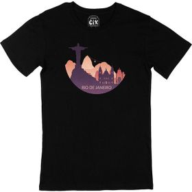 Cix Rio de Janeiro Baskılı Siyah Erkek T-shirt