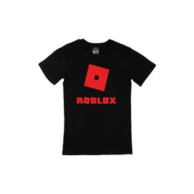 Cix Roblox Logolu Baskılı Siyah Erkek T-shirt