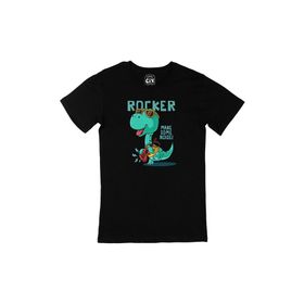 Cix Rocker Dinozor Baskılı Siyah Erkek T-shirt