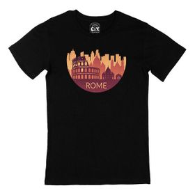 Cix Roma Baskılı Siyah Erkek T-shirt