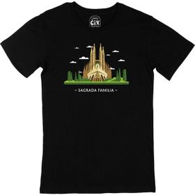 Cix Sagrada Familia Baskılı Siyah Erkek T-shirt
