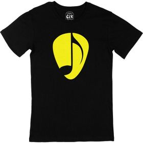 Cix Sarı Nota Baskılı Siyah Erkek T-shirt