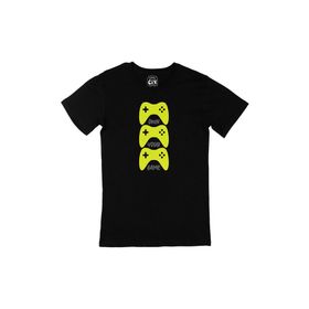 Cix Sarı Own Your Game Baskılı Siyah Erkek T-shirt