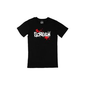 Cix Scream Çığlık Baskılı Siyah Erkek T-shirt