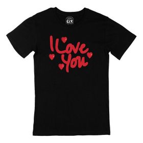 Cix Seni Seviyorum Baskılı Siyah Erkek T-shirt