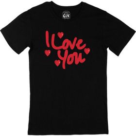Cix Seni Seviyorum Baskılı Siyah Erkek T-shirt
