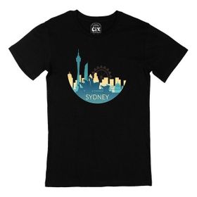 Cix Sidney Baskılı Siyah Erkek T-shirt