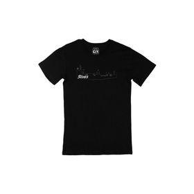Cix Sivas Çizimli Baskılı Siyah Erkek T-shirt