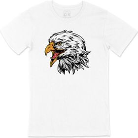 Cix Siyah Beyaz Kartal Siyah Erkek T-shirt